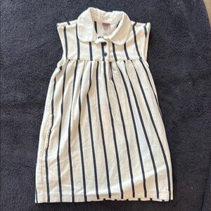 Tea Collection Casual Sundress White and Black Peter Pan Collar